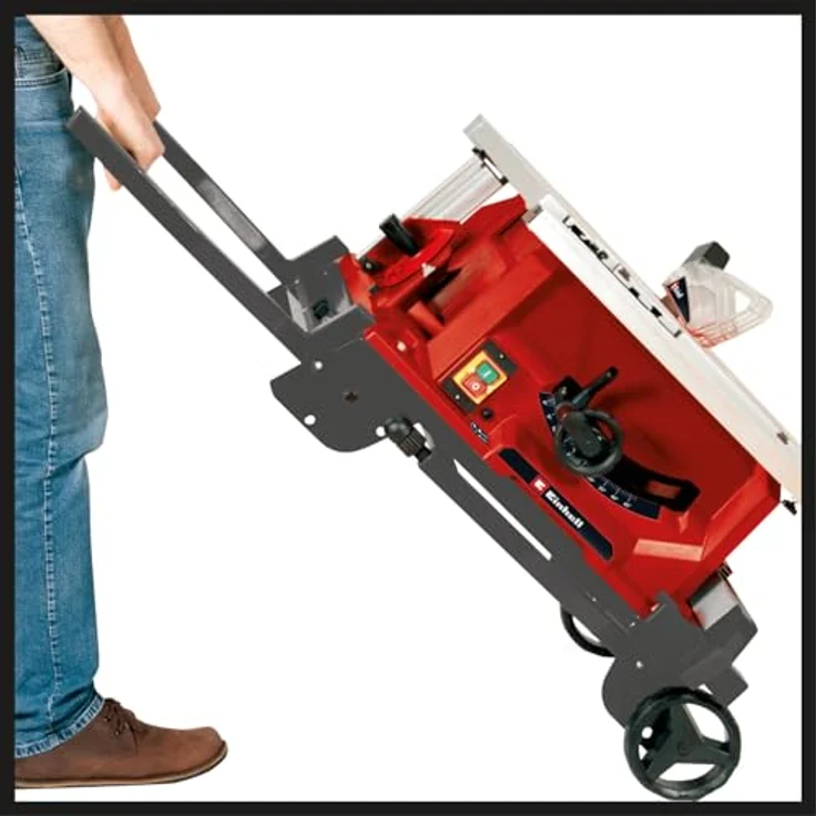 Einhell Tischkreissäge TE-CC 250 UF (max. 2000 W, 250 x ¸30 mm Sägeblatt, 0-78 mm Schnitthöhe, Softstart, faltbar, Parallel- und Quer--Winkelanschlag) – Bild 3