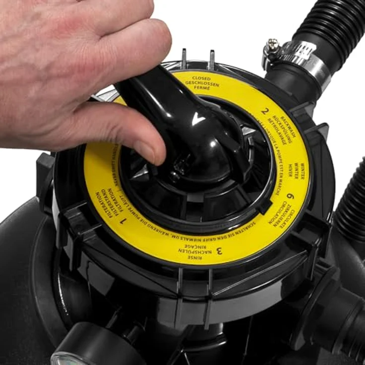 TROTEC Sandfilteranlage TSP 7900 E, Sandfilterpumpe mit 7900l/h Förderleistung für Schwimmbecken bis 25.000 l – Bild 5