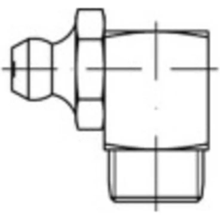 Toolcraft Kegelschmiernippel DIN 71412 S, galvanisch verzinkt, 100 Stück, für präzise Passform und Korrosionsschutz