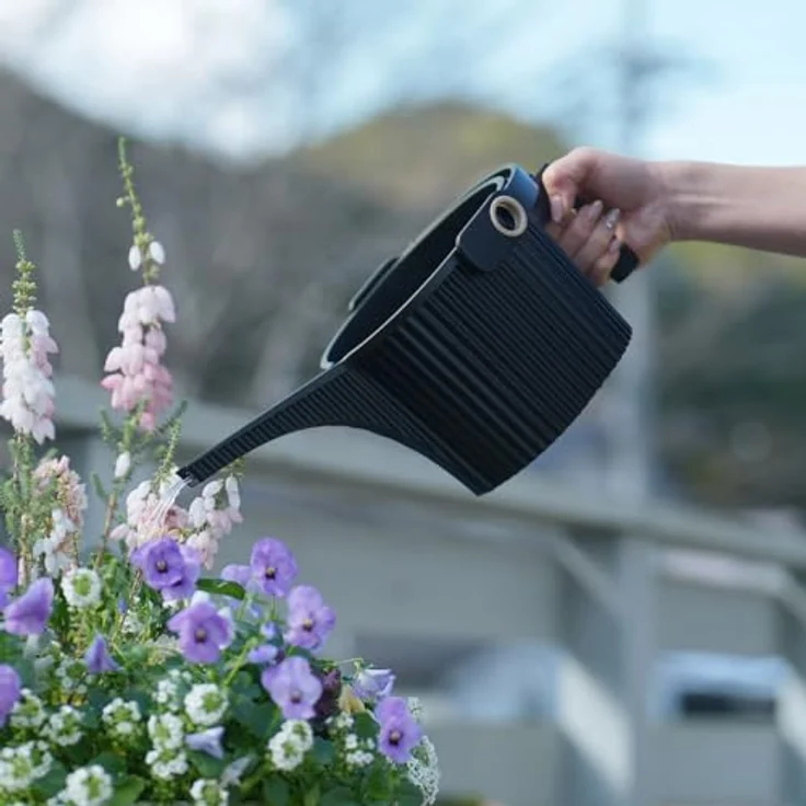 Hachiman Garden Beetle Giesskanne L Schwarz, 1,5 L mit Multiple Sprinkler Structure für individuelle Bewässerung – Bild 2