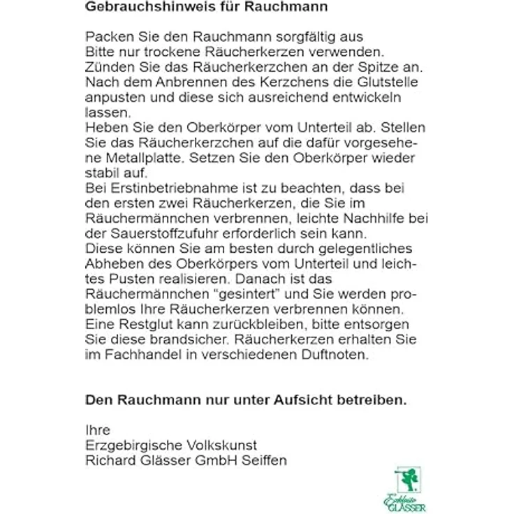 Richard Glässer Räuchermann Seiffen, Rauchofen mit Oma und Opa, 10 cm, aus nachwachsenden Rohstoffen – Bild 3