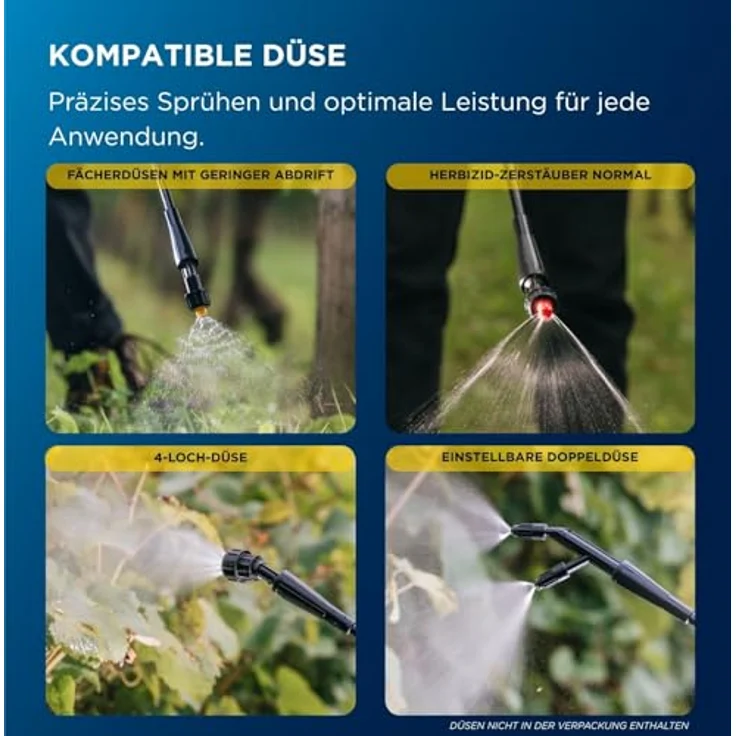 Matabi Polita 7, Manueller Drucksprüher mit 5L Kapazität, verstellbarer Düse und Fiberglaslanze, durchsichtiger Tank, blau – Bild 5