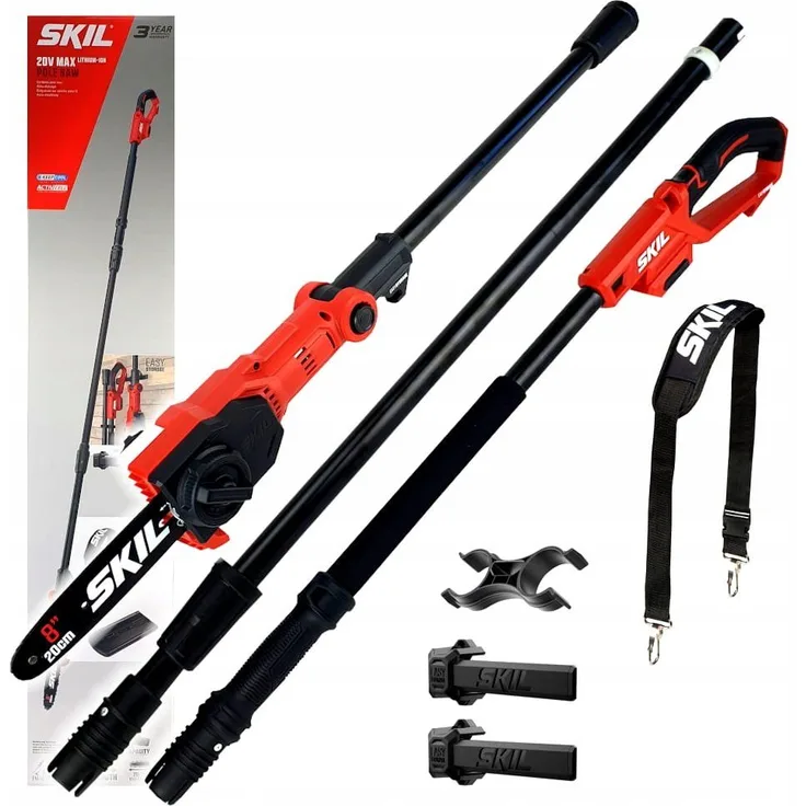 SKIL Akku-Kettensäge 0650 CA Akku-Hochentaster 20V (ohne Akku) Länge 3m, 30 cm Schwertlänge, Lithium-Ionen-Technologie, SDS-Kettenspannsystem