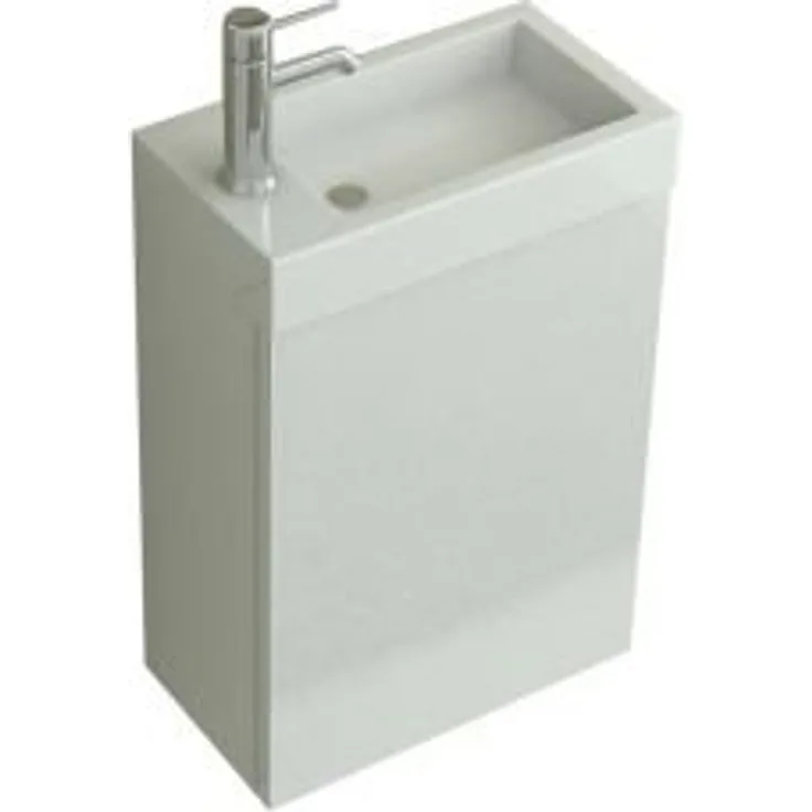 Jet-line Badmöbel Waschbecken Bad Ausstattung Unterschrank Waschplatz Badset 'Aarau (Weiß) White, eleganter Waschtischunterschrank mit geräumigem Stauraum, Fronten in verschiedenen Farben erhältlich