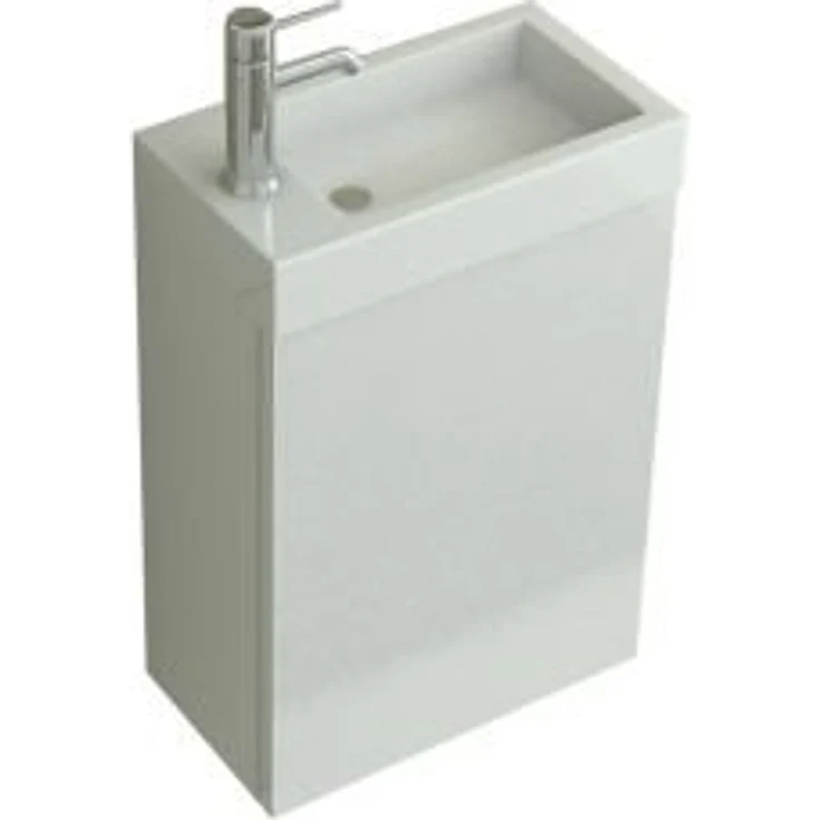 Jet-line Badmöbel Waschbecken Bad Ausstattung Unterschrank Waschplatz Badset 'Aarau (Weiß) White, eleganter Waschtischunterschrank mit geräumigem Stauraum, Fronten in verschiedenen Farben erhältlich – Bild 1