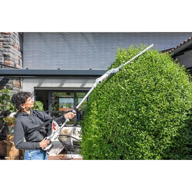 IKRA Akku Teleskop Heckenschere ICPH 2050, 20V, 50 cm Schnittlänge, teleskopierbar 105–210 cm, inkl. 2 Akkus & Schnelllader – Bild 6