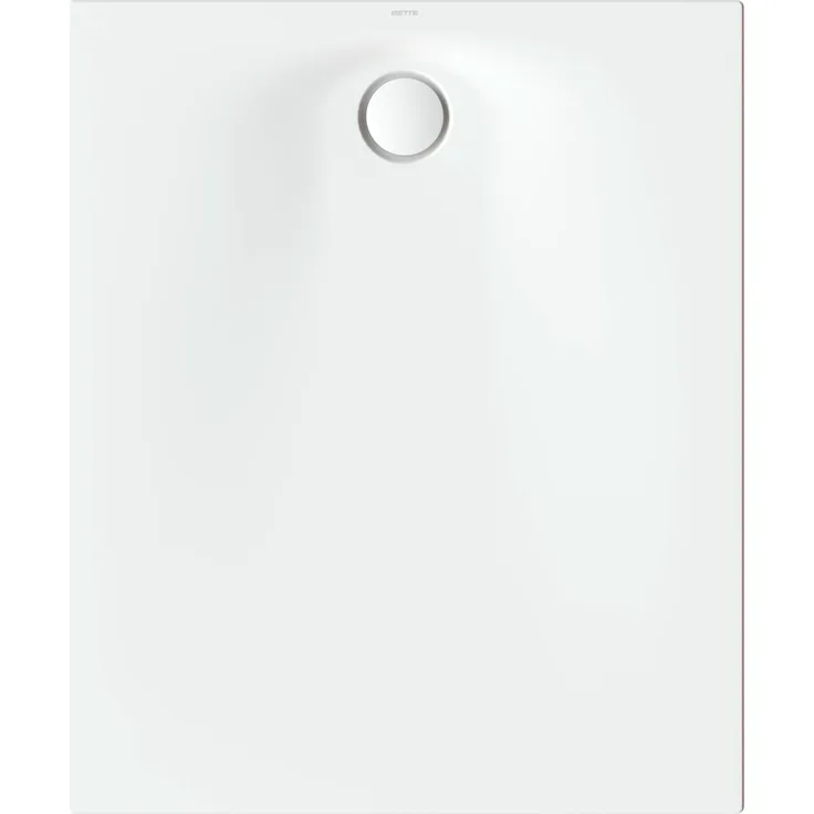 Bette Ultra Space 25, Rechteckige Duschwanne aus Stahl-Emaille, 1200 x 1000 mm, schalldämpfend, 90 mm Ablauf