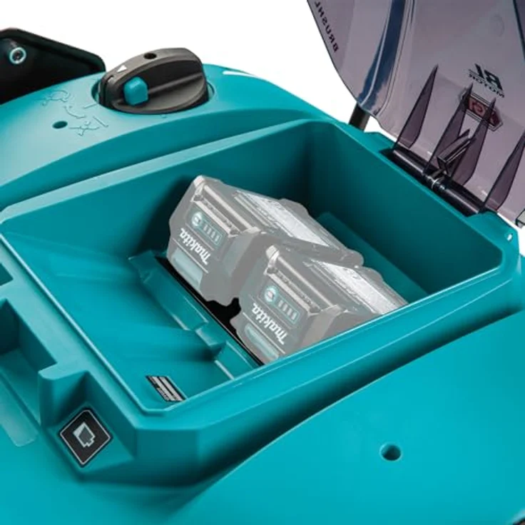 Makita Vertikutierer Akku- 40V max., professioneller Rasenpfleger mit 38 cm Arbeitsbreite, 18-stufig einstellbarer Arbeitstiefe, 50 Liter Grasfangsack, 180 mm ø Räder, Wet Guard – Bild 9