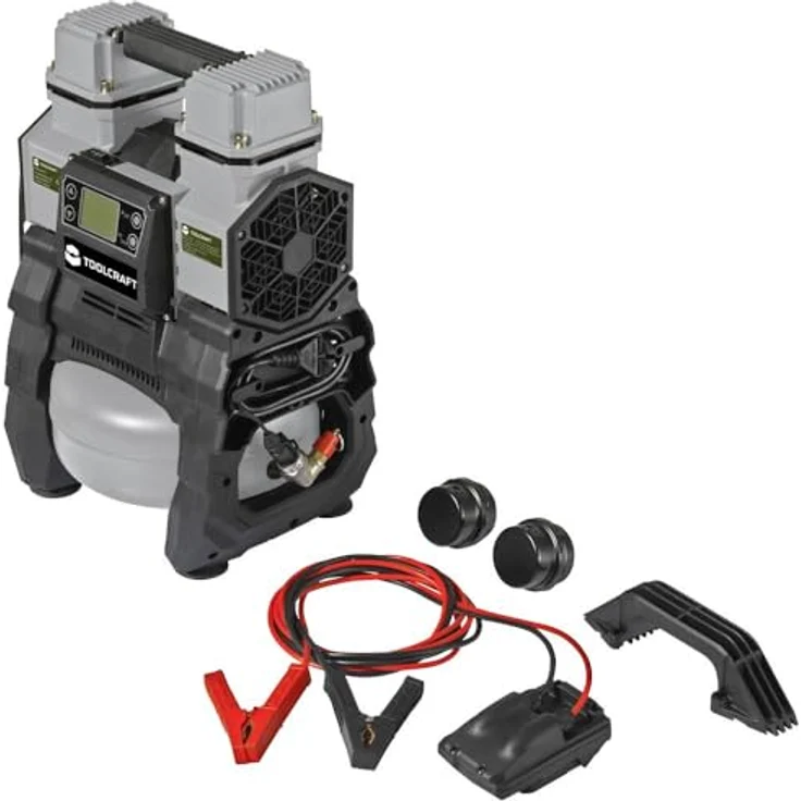 Toolcraft, Kompressor, Druckluftkompressor 12 VDC, 18 VDC/ 230 VAC 9 bar (9 Bar) – Bild 4