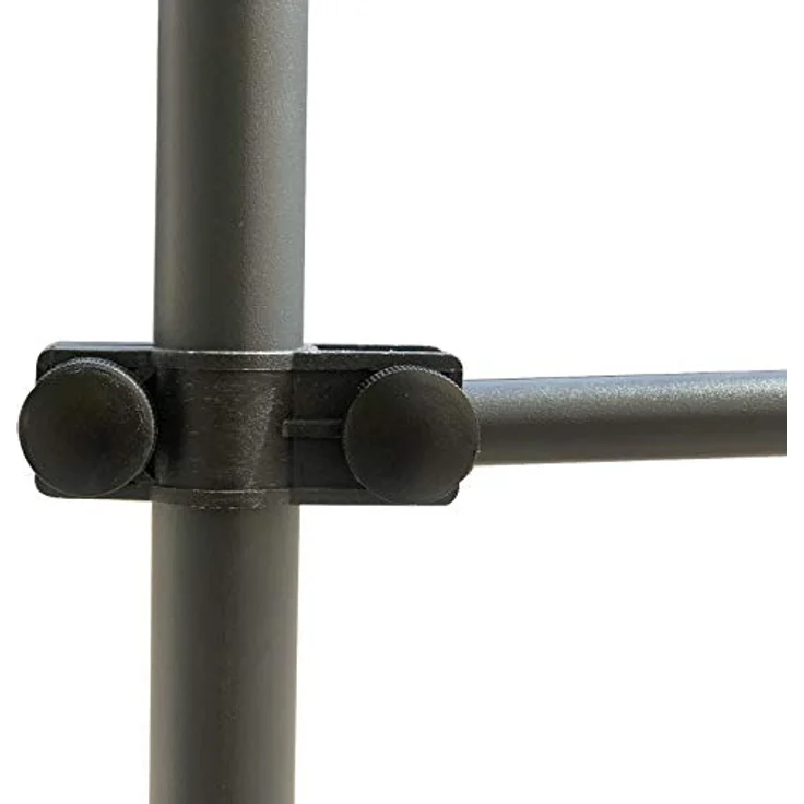 SVITA Klemmmarkise Balkonmarkise Sonnenschutz Markise Handkurbel ohne Bohren 300x120x220-300 cm (BxTxH) Dunkelgrau – Bild 4