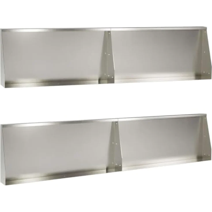 vidaXL Beetumrandung Stützmauer, 4 Stück, 100 x 12 x 40 cm, wetterfester Edelstahl, Silber, modulares Design für flexible Anordnung – Bild 1