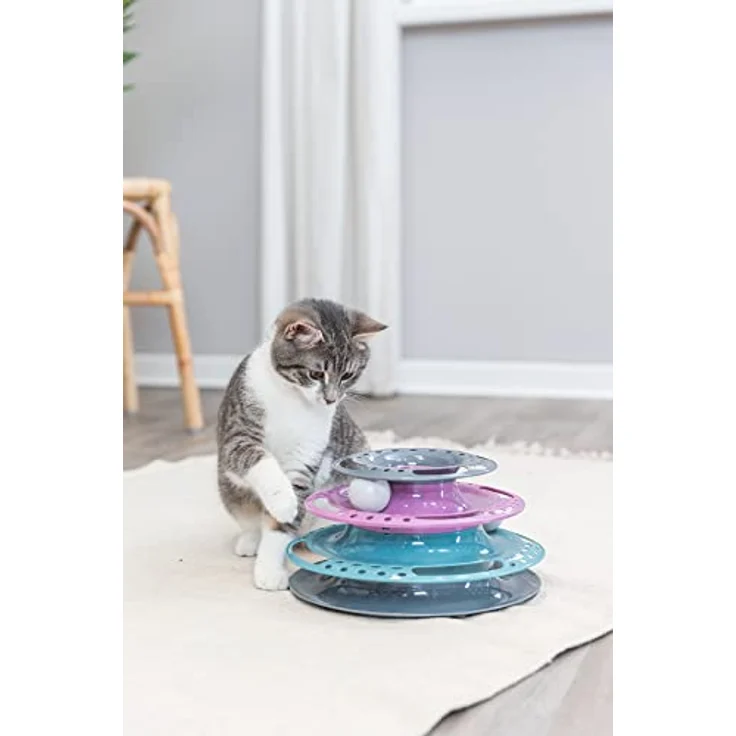 Trixie 41345 Spielturm Catch the Balls, Kunststoff, ø 25 × 13 cm – Bild 3