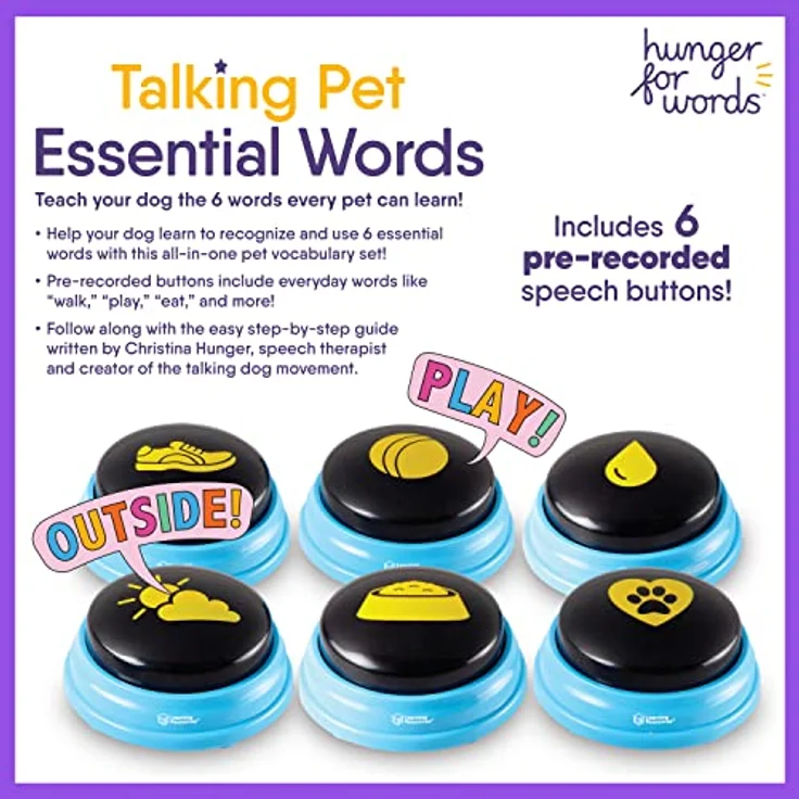 Hunger for Words Talking Pet Essential Words Set, Hundespielzeug – Bild 5