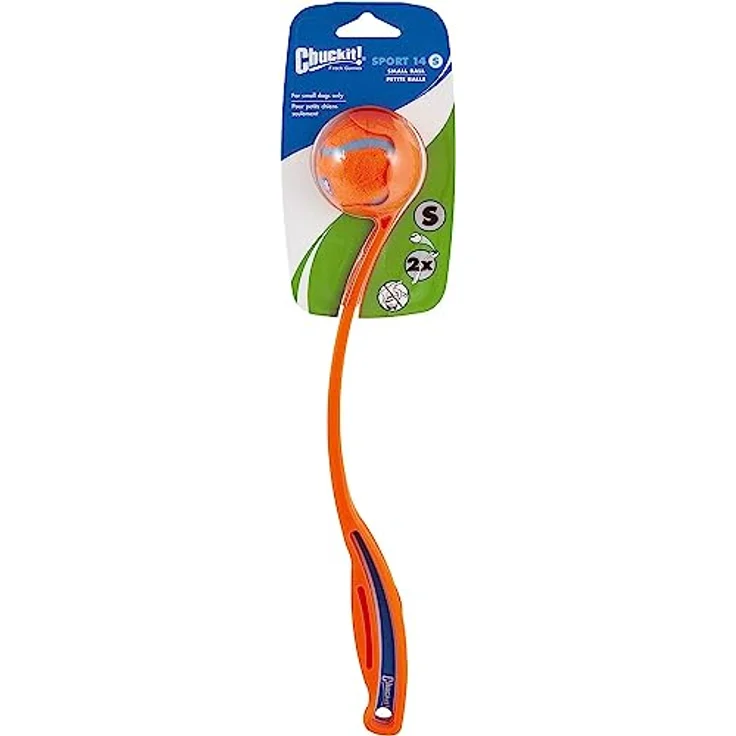 Chuckit, Jette! Fetch Dog Sports Ballwerfer, Hundespielzeug, mit kleinem Tennisball, klein, 36 cm – Bild 1