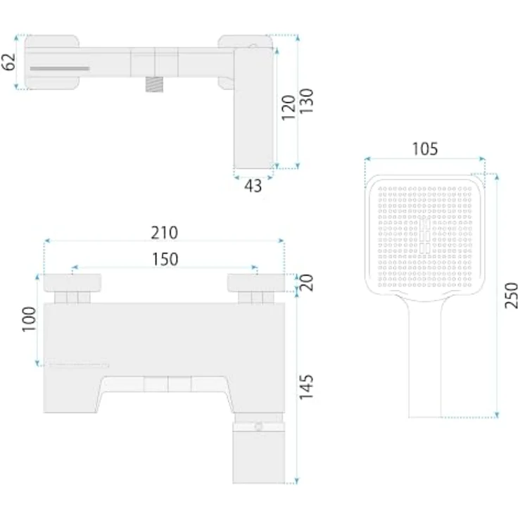 wohnwerk.idee Wannenarmatur Joe PREMIUM, Wasserfallauslauf für Wandmontage, robuste PVD-Beschichtung – Bild 7