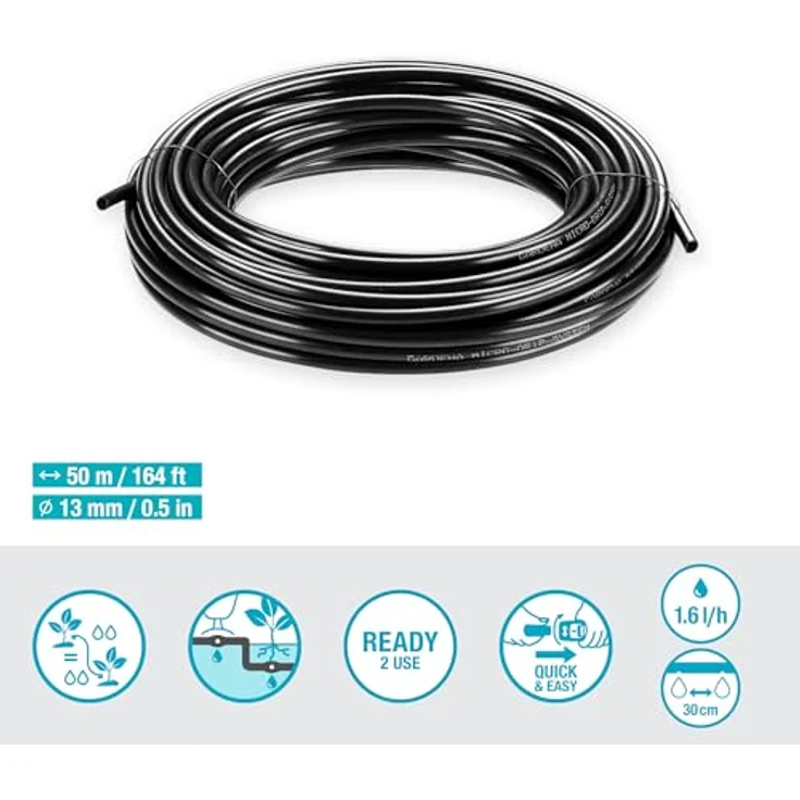 Gardena Micro-Drip-System Rohr 1,6 l/h, 50m Bewässerungssystem – Bild 2