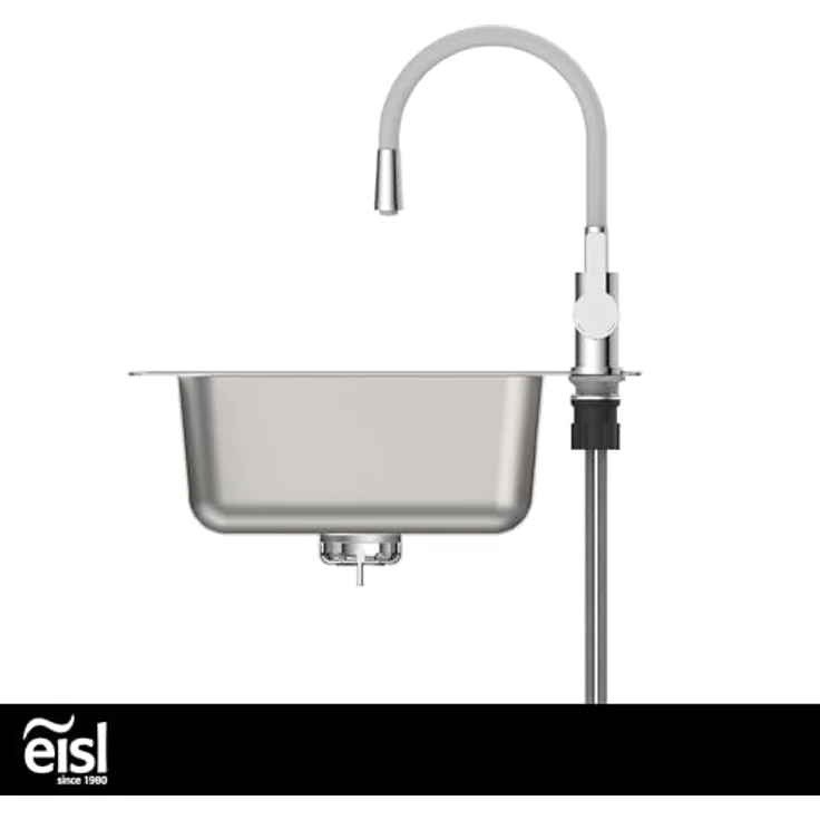 Eisl Flexo Spültischarmatur, energiesparender Cold-Start, wassersparender Eco-Click, 360° schwenkbar, Soft-Touch Auslauf – Bild 6
