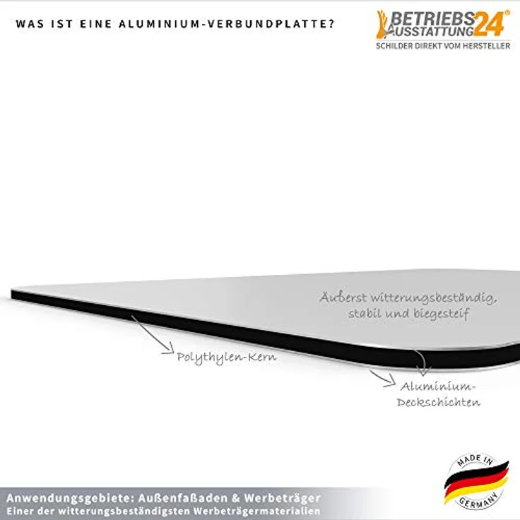 Betriebsausstattung24® Kein Hundeklo Hinweisschild „Wir mögen Hunde, Aber Nicht deren Hinterlassenschaften!“ - Haufen aufsammeln | Querformat 30,0 x 20,0 cm | Aluminium Verbundplatte – Bild 3