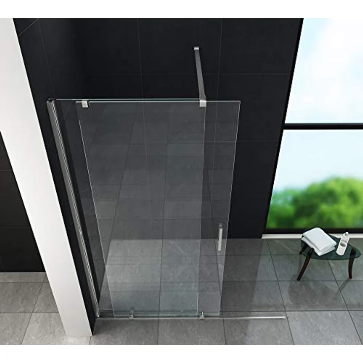 Glasdeals Schiebetür-Duschwand TRAVERSO, 140 x 200 cm, Sicherheitsglas, verchromtes Aluminiumprofil, leicht montierbar – Bild 3