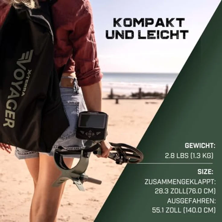 Minelab X-Terra Voyager, Metalldetektor für Einsteiger mit 4 Suchmodi, 1,3 kg leicht und wasserdicht bis 1 Meter – Bild 7