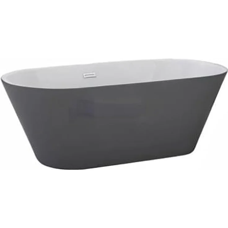 Jet-Line Badewanne LAUSANNE II, freistehende Badewanne in grau, 170 cm x 80 cm, sanitär-acryl mit fiberglasverstärktem Wannenboden – Bild 10