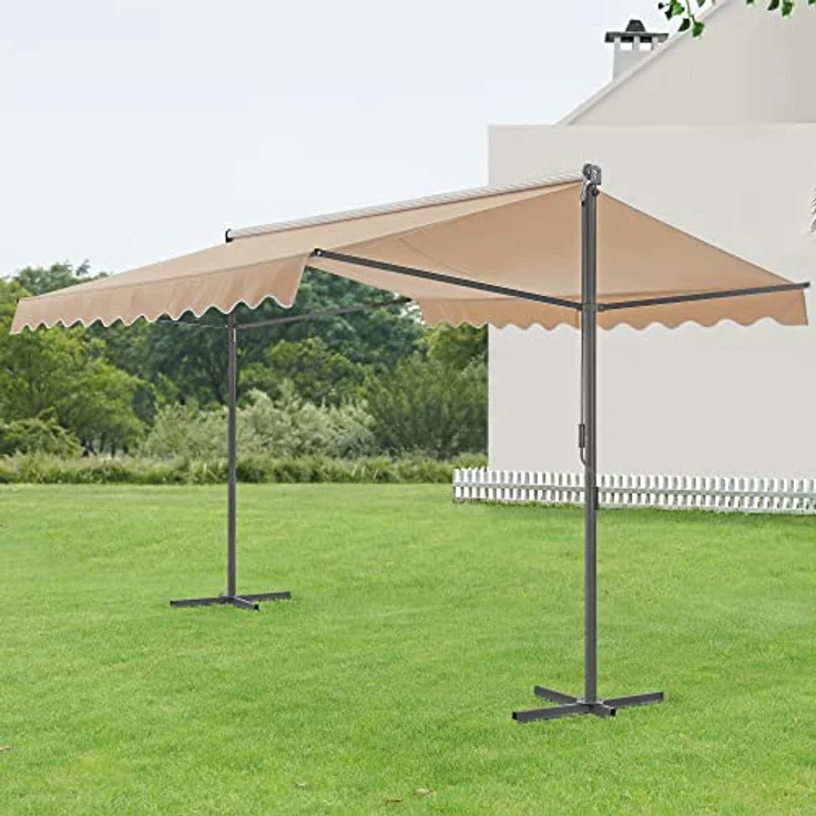 Standmarkise Selenizza freistehend 400x300x260cm Sandfarben (pro.tec) – Bild 2