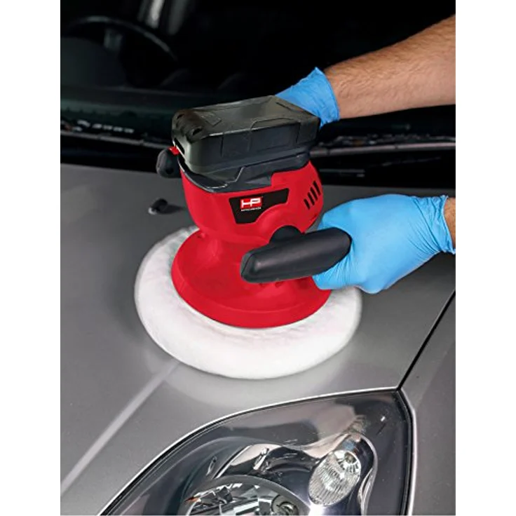 HP Autozubehör 20360 Akku Poliermaschine (Orbitalschwinger mit 24 cm Polierteller), Rot – Bild 3