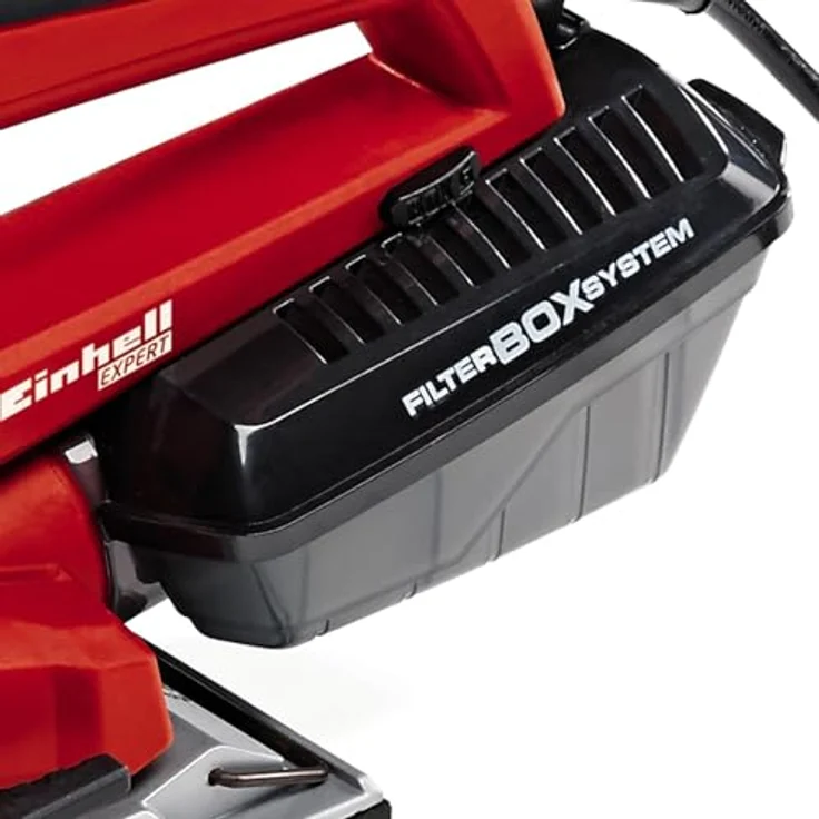 Einhell Schwingschleifer TE-OS 2520 E (250 W, 115x230 mm, Drehzahlanpassung, Absaugadapter, Klett-Schleifpapier P120, Koffer) – Bild 4