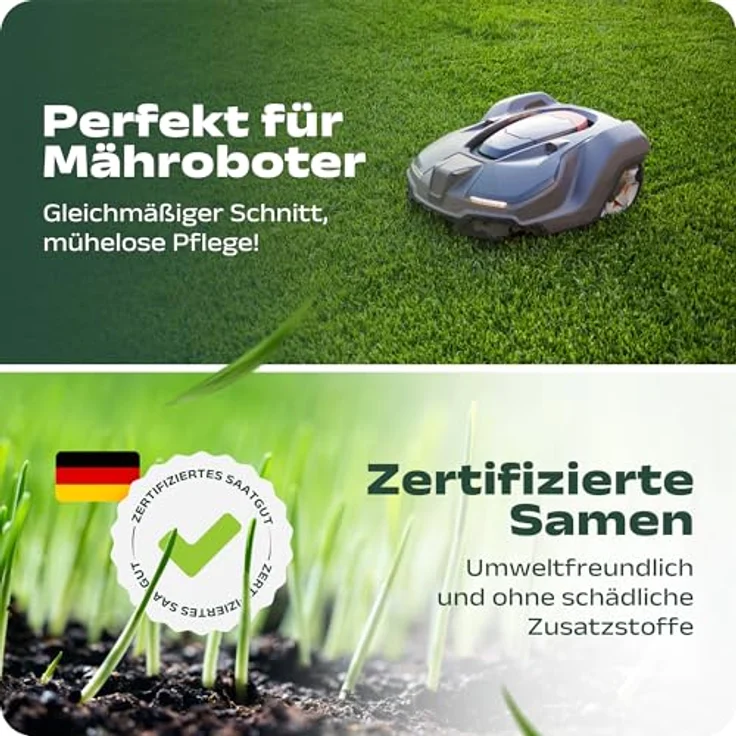 halmland Schattenrasen Samen 1kg für 40m², hochwertig und schnellkeimend, ideal für Rasen Nachsaat und dichte Flächen, inklusive Anleitung – Bild 4