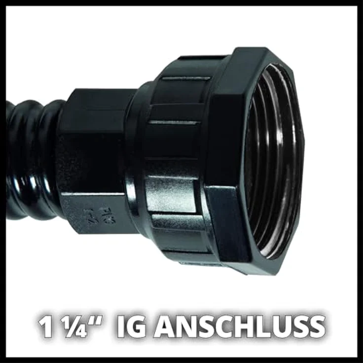 Einhell Saugschlauch 4 m aus Kunststoff (Pumpen-Zubehör, 4 m Länge, Kunststoffanschluss 42 mm 1 1-4 Zoll IG) – Bild 2