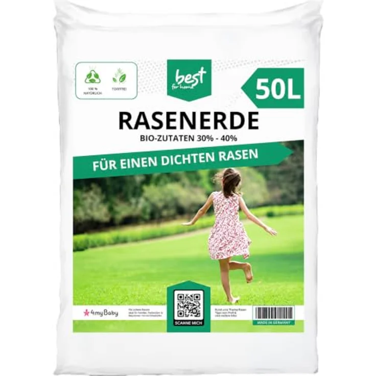 Best for Home Bio-Erde Bio-Blumenerde, torffrei, 100% biologisch, nährstoffreiche Mischung für Zimmer- & Balkonpflanzen, 20L oder 50L – Bild 1
