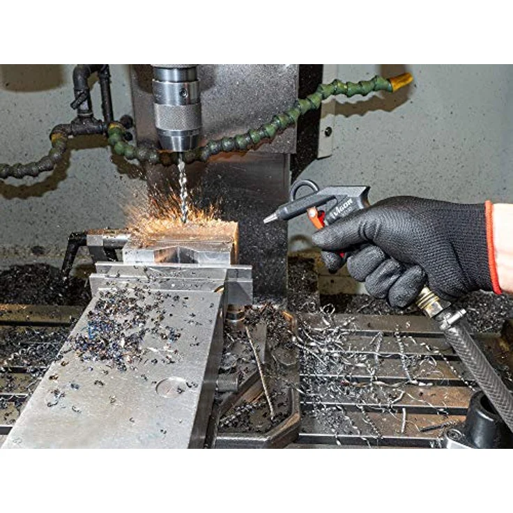 Vigor Ausblas-Pistole V7135, Druckluftwerkzeug mit Aluminiumgehäuse und kälteisolierendem Handgriff, Betriebsdruck 6 bar – Bild 3