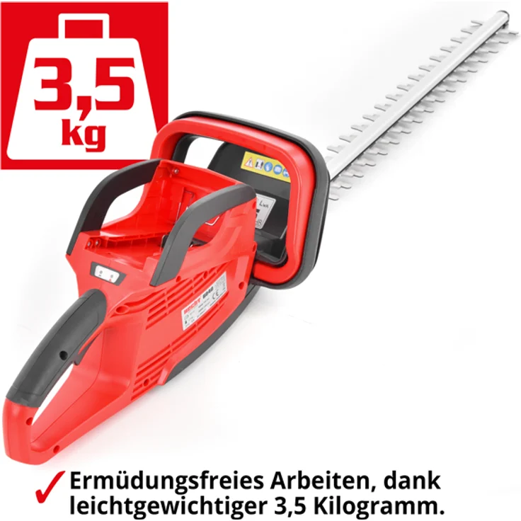 HECHT 6040, Akku-Heckenschere mit 76 cm Schnittlänge, 20 mm Schnittkapazität, 40V, diamantgeschliffen – Bild 5
