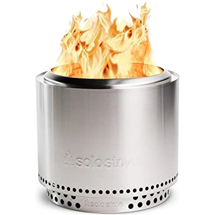Solo Stove Feuerschale „Bonfire“ 1.0 - Outdoor-Kamin aus Edelstahl, mit Standfuß, raucharm - Tragbare Feuerstelle für Terrasse, Garten - Feuertonne, Holzofen, Feuerkorb - ⌀ 49,5 cm, Höhe 44,5 cm – Bild 1