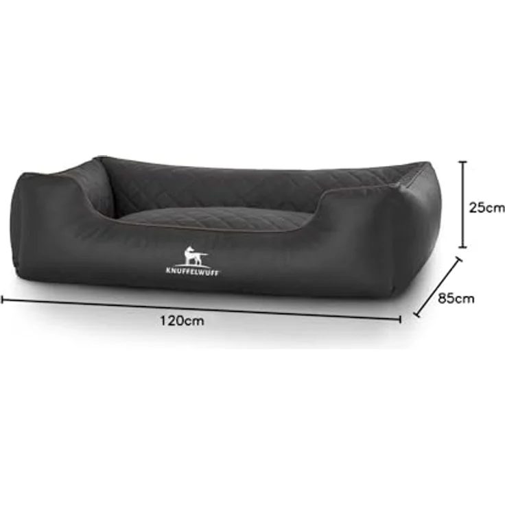 Knuffelwuff orthopädisches Hundebett Madison schwarz XXL – Bild 5