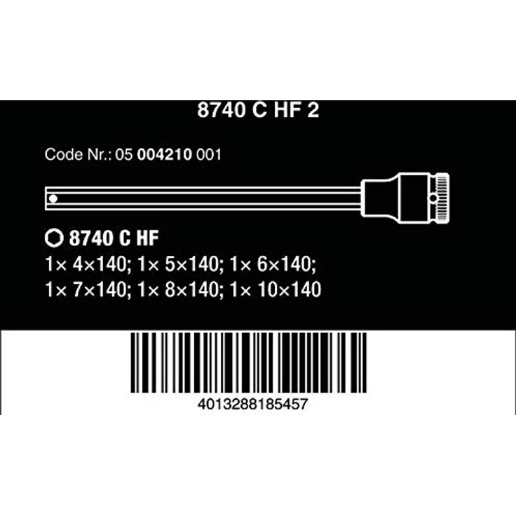 Wera Bit-Set 8740 C HF 2 Zyklop, 6-teilig mit Haltefunktion für Innensechskantschrauben, inkl. robuster Textilbox – Bild 2