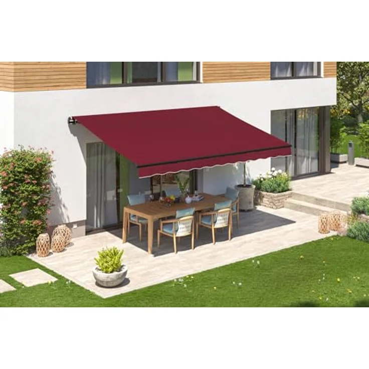 empasa Elektrische Gelenkarmmarkise 'Start Plus' Markise Sonnenmarkise Sonnenschutz, komplett vormontiert, UV-beständig, verschiedene Größen und Farben – Bild 2
