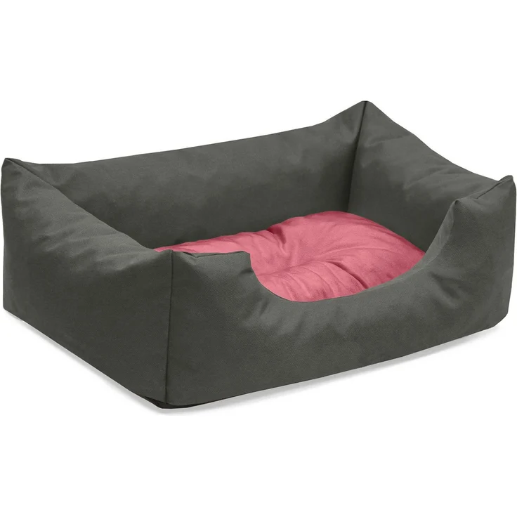 BedDog Hundebett MIMI mit Rand, Kissen zum rausnehmen, Schwarz – Bild 1