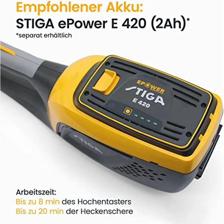 STIGA 278720008-ST3 Akku-Heckenschere Astschere Teleskopgriff ohne Akku ohne Ladegerät 350 W 48 V Lithium - Ohne Akku und Ladegerät – Bild 7