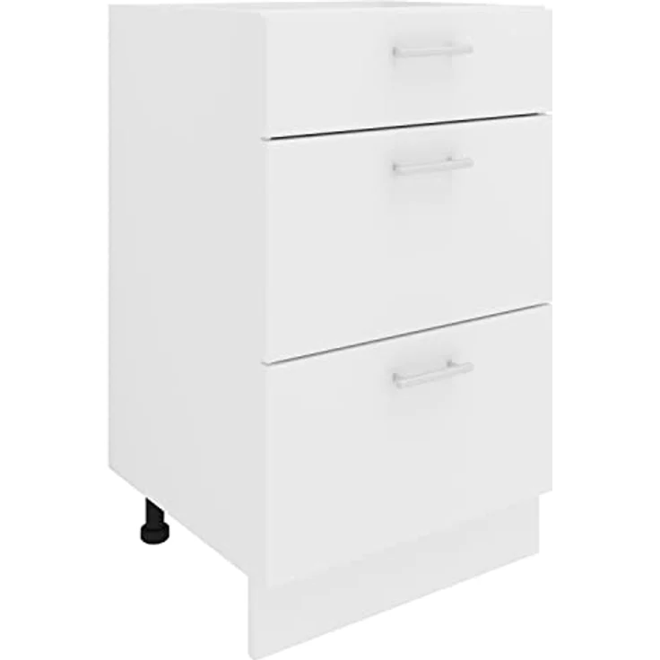 VCM Unterschrank, 3 Schubladen, Holzwerkstoff, Weiß, OneSize – Bild 2
