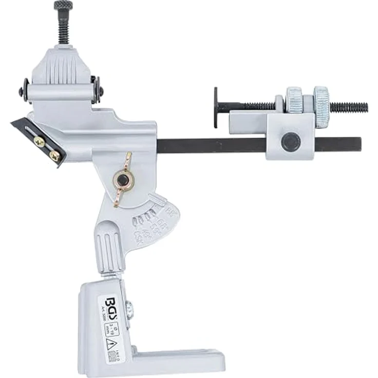 BGS TECHNIC Anschleifvorrichtung für Spiralbohrer ø 3 - 19 mm, präzises Schärfen mit verstellbarem Winkel und stabiler Werkbankbefestigung – Bild 5