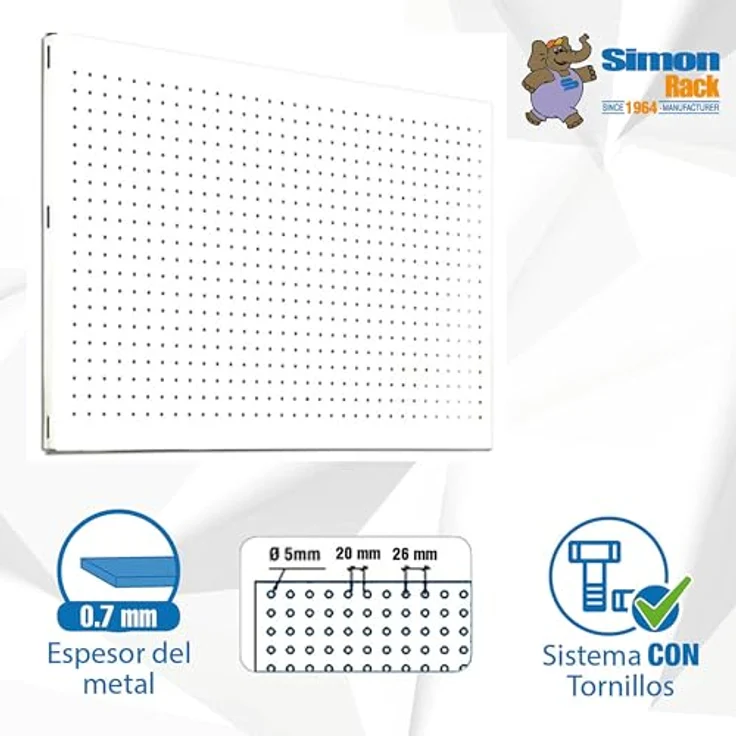 LOCHWAND 1200x600mm WEIß – Bild 6