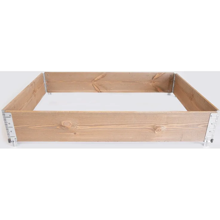 Upyard Hochbeet Beetrahmen Holz 120 x 80 cm, natur, stabile Stahl-Scharniere, erweiterbar, 175 Liter Füllvolumen