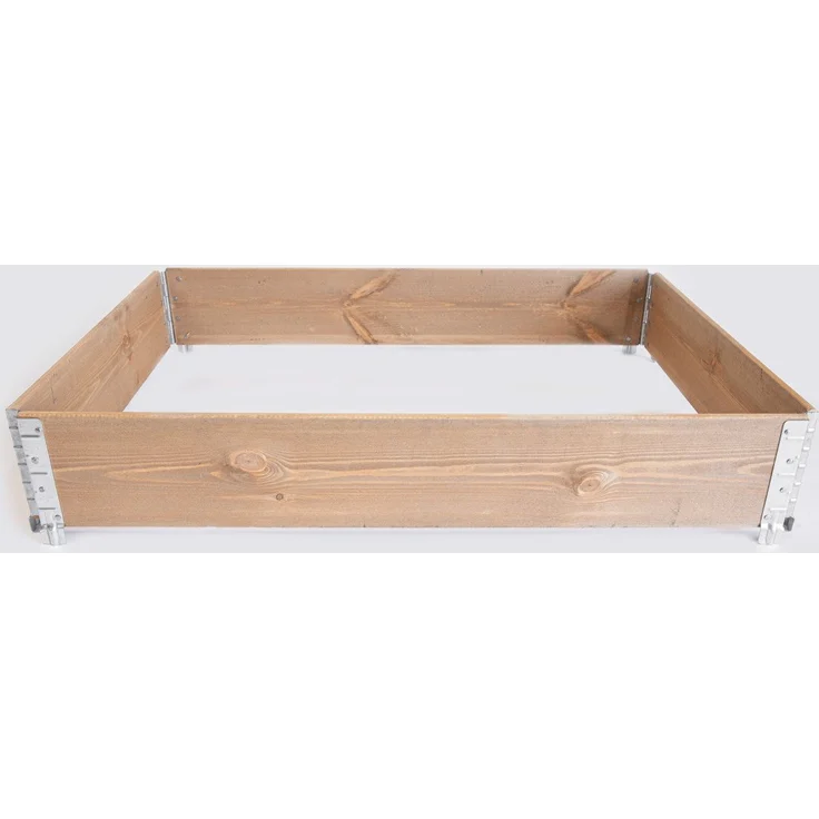 Upyard Hochbeet Beetrahmen Holz 120 x 80 cm, natur, stabile Stahl-Scharniere, erweiterbar, 175 Liter Füllvolumen