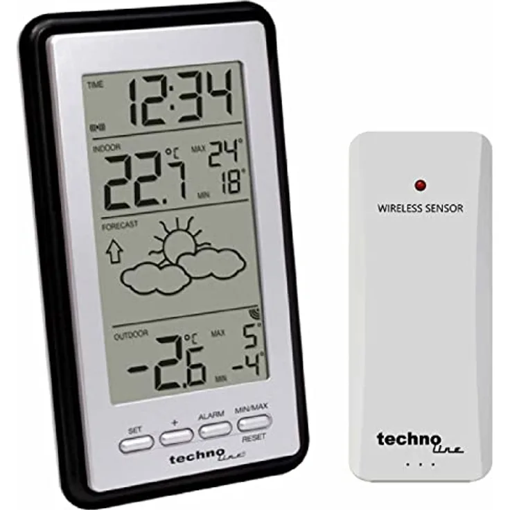 Technoline WS 9130-IT, DCF Wetterstation mit °C/°F Anzeige, MIN/MAX Funktion