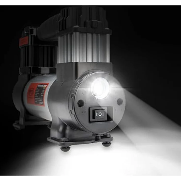 HEYNER® Auto Kompressor elektrische Luftpumpe minikompressor 10 bar 12V LED Beleuchtung – Bild 5