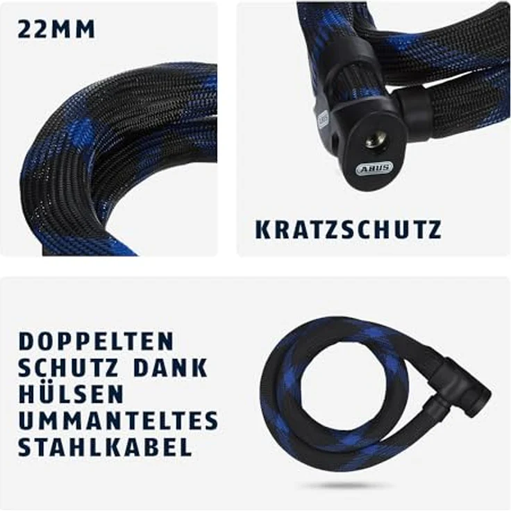 Kabelschloss Abus Ivera Steel-O-Flex 7200 : ohne Halterung 85 cm – Bild 4