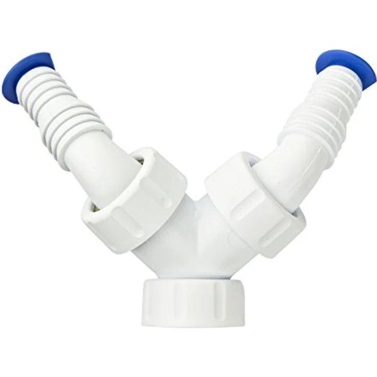 Siphon Doppelschlauchtülle 1' 33 mm Sifon Spüle Doppeltülle Tülle Waschmaschine – Bild 3