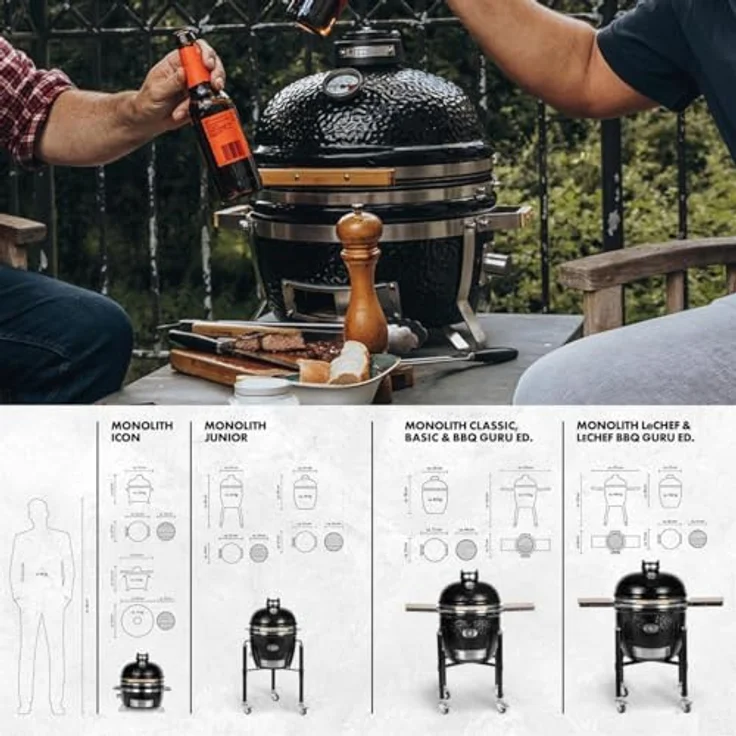 Monolith ICON Holzkohlegrill - Der Kamado Holzkohlegrill/Tischgrill für Unterwegs – Bild 7