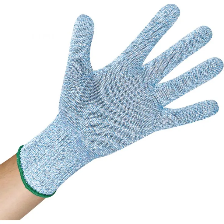 HYGOSTAR Schnittschutzhandschuh "ALLFOOD LEBENSMITTEL", M hellblau, feine Spectra-Fasern, lebensmittelecht, unübertroffene Tasteigenschaften, sehr gute Schnittfestigkeit (DIN EN 388: höchste Stufe 5), links-rechts tragbar, Inhalt: 1 Stück (336956)